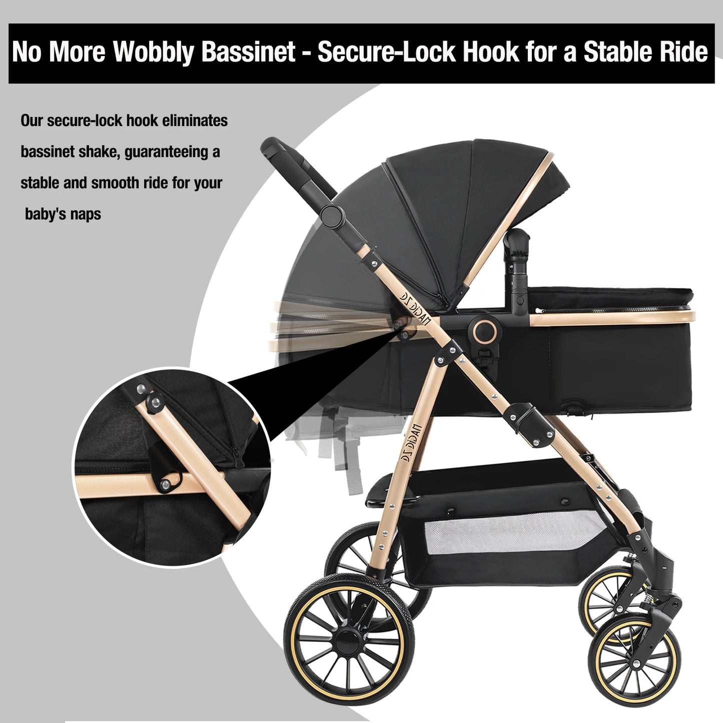 3-in-1 Baby Stroller Convertible Car Seat Carrier Newborn