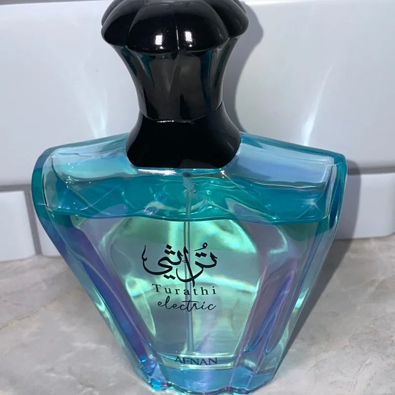 AFNAN Turathi Perfume 100ml Man Eau Parfum Citrus Woody Amber Spicy Fragrance Collection Long Lasting Musk Vanilla Luxury Scent
