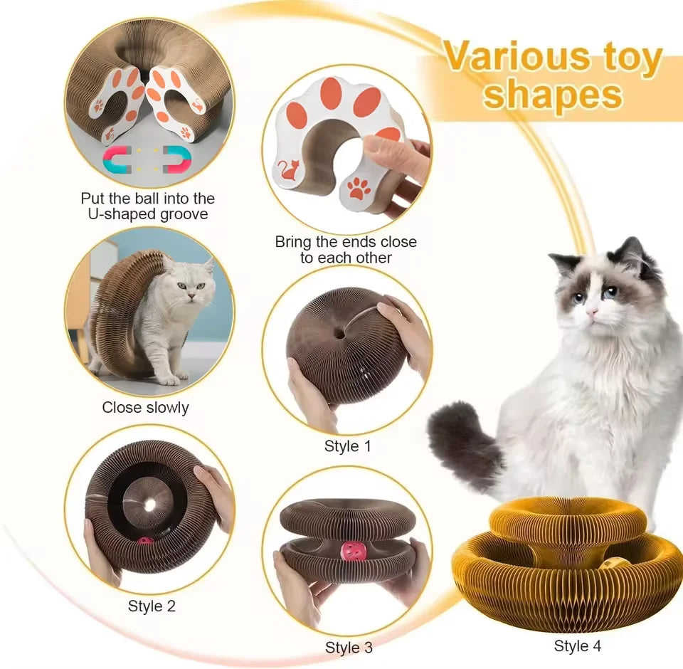 Cat scratch board cat nest wear-resistant and anti fall cat toy self entertaining corrugated paper claw grinding board
