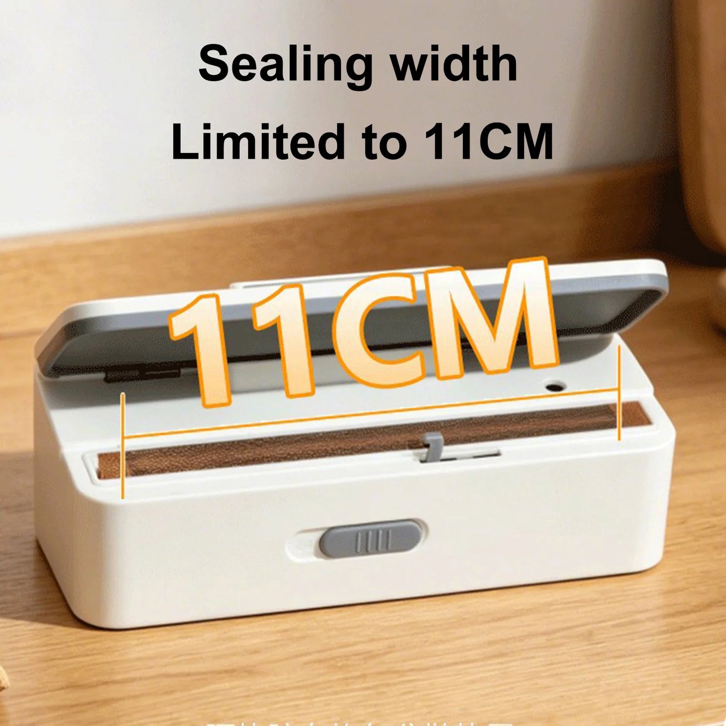 Fridge Magnet Sealer 8-Level Adjustable Mini Bags Sealer and Cutter 1800mAh Handheld Bags Resealer Machine for Fridge & Kitchen