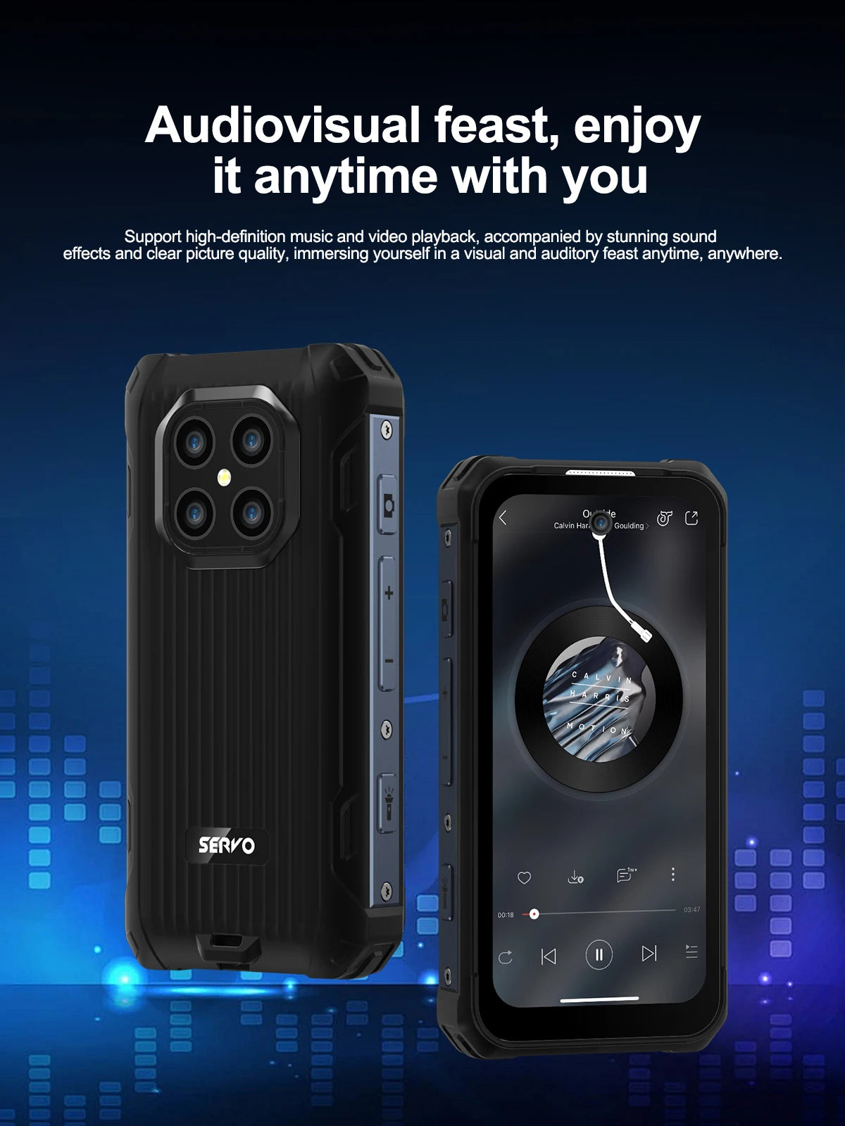SERVO TANK500 4G PTT Smartphone Android 12 6+128GB Dual Camera 5MP+13MP 3.88"Display IP68 Waterproof Rugged Mobile Phone 3000mAh