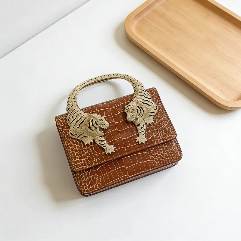 Unique Leisure Diaper Bag Stylish Clutch Mini Messenger Purse Solid Color Leather Handbag Original Retro Women's Tote