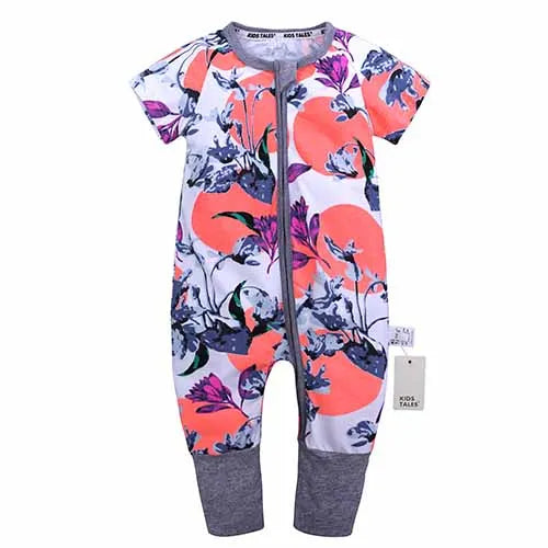 0-3years Baby Rompers Newborn Clothes Short Sleeve Infant Printing Pajamas Cotton Soft Boys Girls Jumpsuit Costume Body Suit