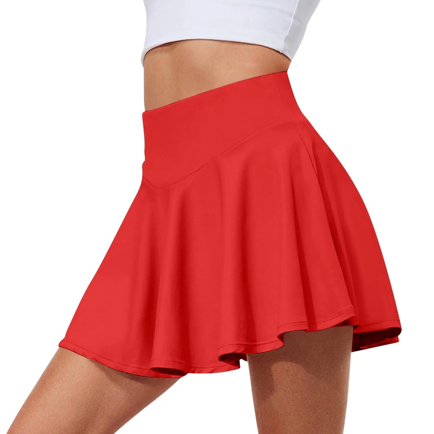 Women'S Stretch Yoga Skirt Printed Athletic Shorts Lightweight High Waisted Skirt With Pockets Women'S Simple Sports Skirt