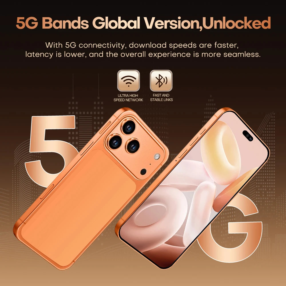 2026 Hot Sale i17 Pro max HQ intelligent 4G 5G original global version Snapdragon 8 Gen4 8000mAh battery dual card dual standby
