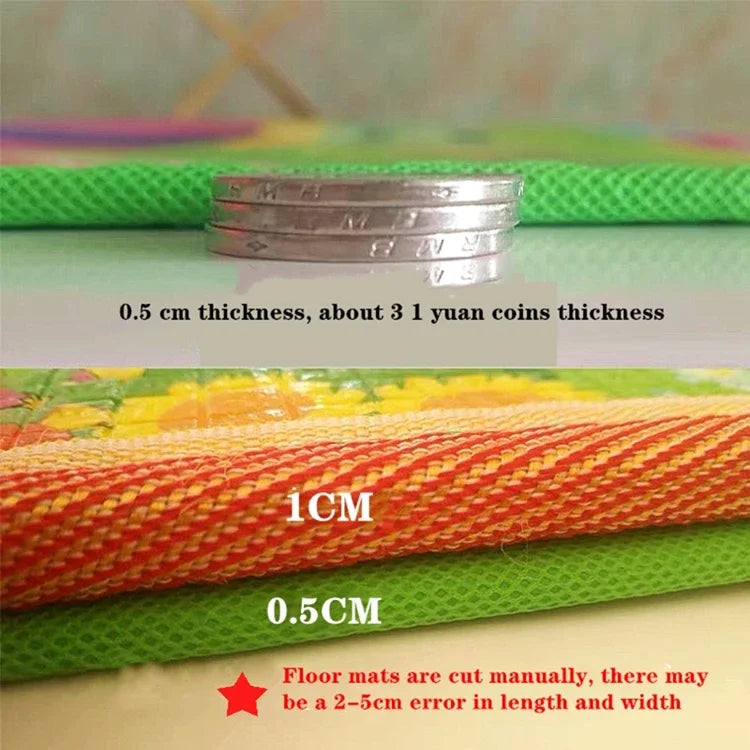 Thicken 1cm/0.5cm Baby Crawling Play Mats 200*180cm Folding Mat Carpet Play Mat for Children's Safety Rug Toys Gift Have Creases