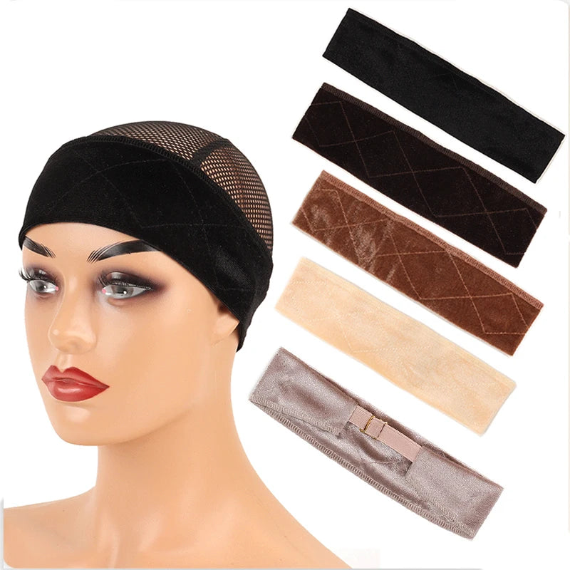 Wholesale Wig Grip Band For Fixed Wigs No Slip Wig Grip Headband With Adjustable Elastic Band Soft Velvet Wig Band