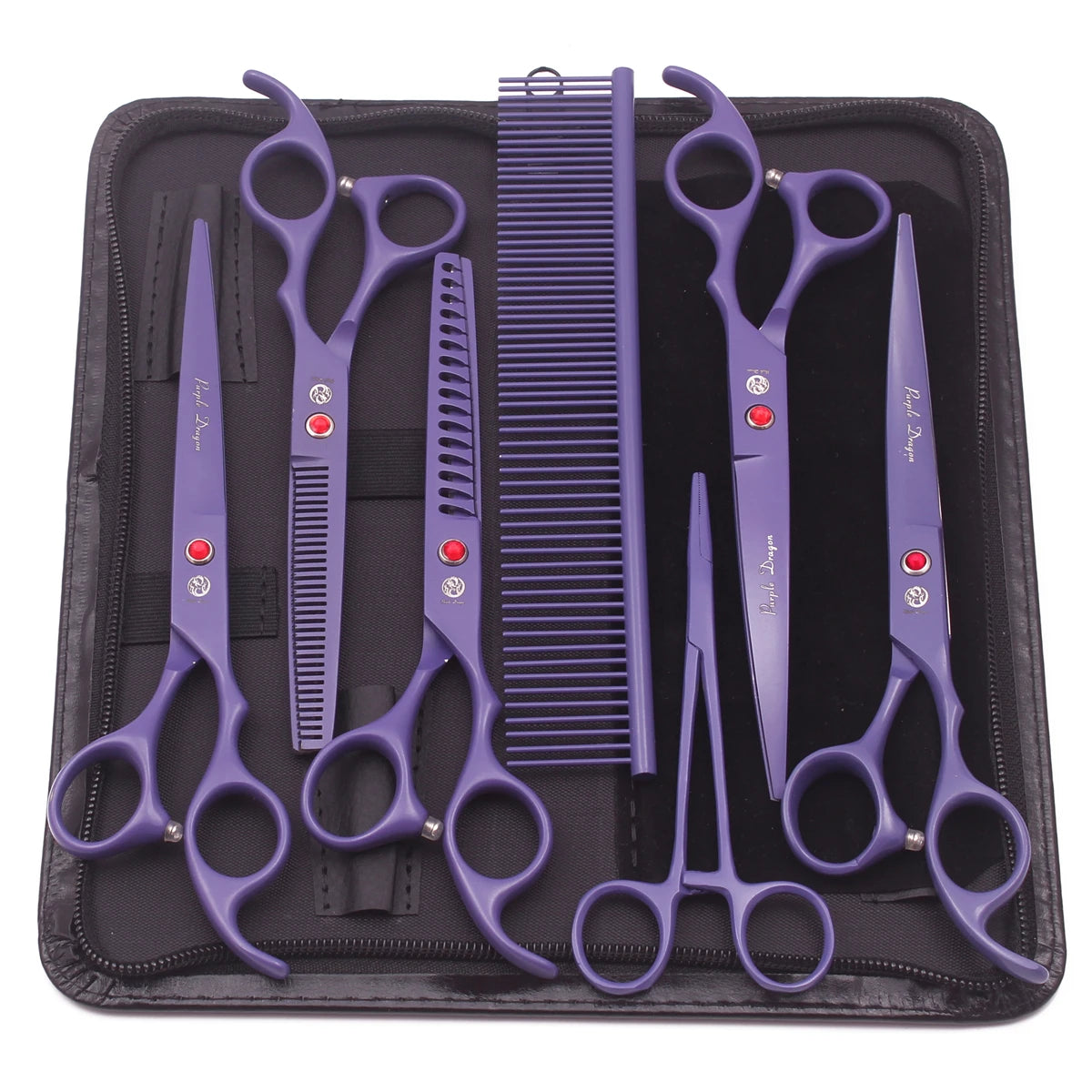 Pet Grooming Scissors Set - Professional Dog & Cat Grooming, Stainless Steel, Sharp, Multi-Piece, Ergonomic Handle, Durable Trim