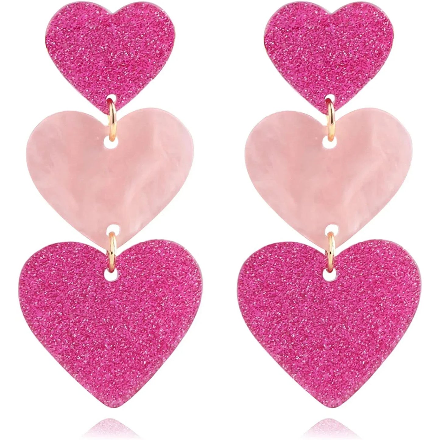 Bohemian Pink Geometric Earrings Women Summer Vacation Fashion Jewelry Classic Pendant