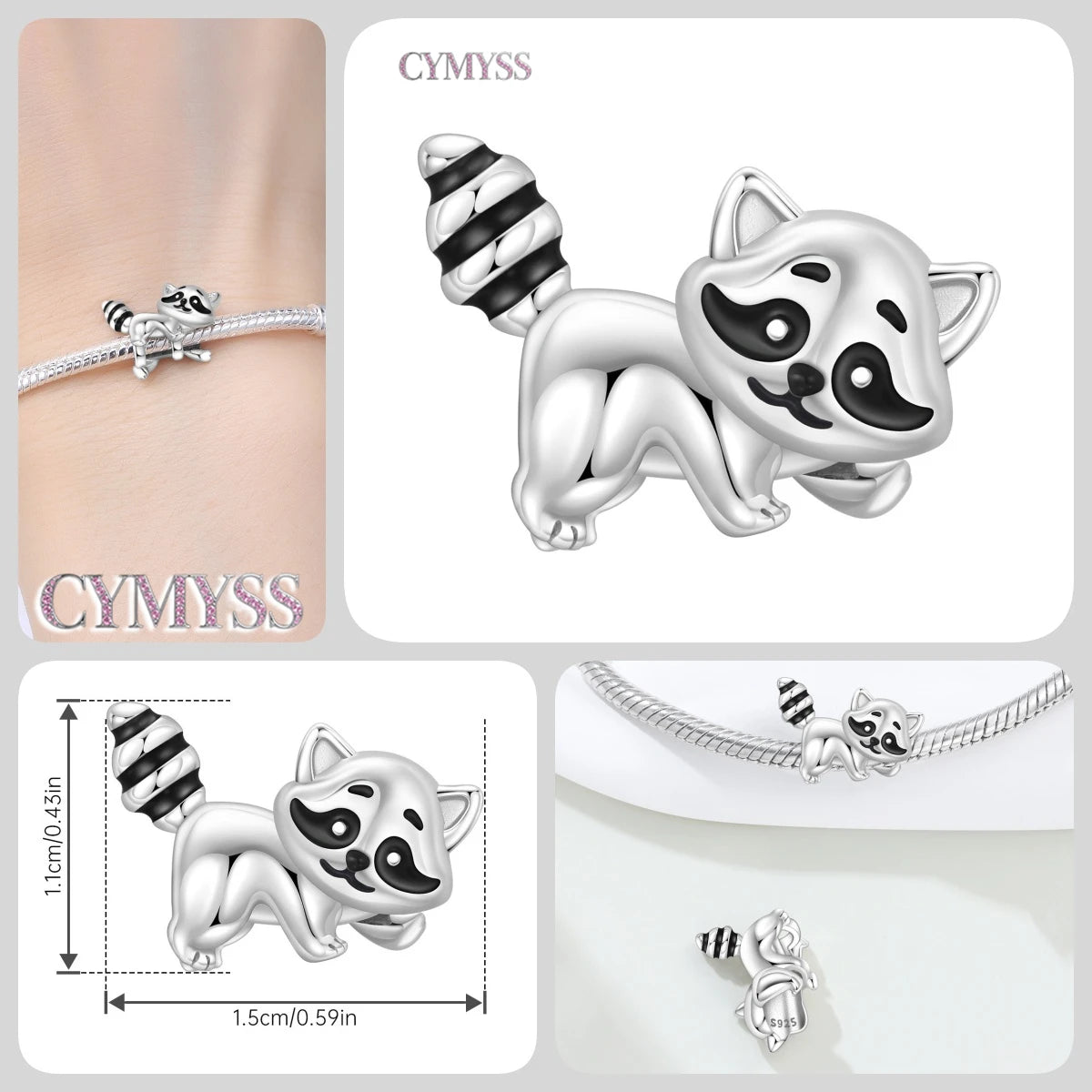 925 Sterling Silver Cute Pet Animal Lion King Pendant DIY Jewelry Beads for Women Bangle Bracelet Necklace Birthday Party Gifts