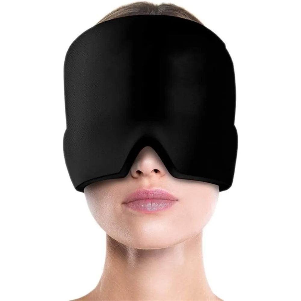 1pc Men Women Sleep Eye Mask Cooling Head Wrap for Sleeping, Micro Weighted Eyeshade Elastic Blackout Eye Cover Reusable Eye