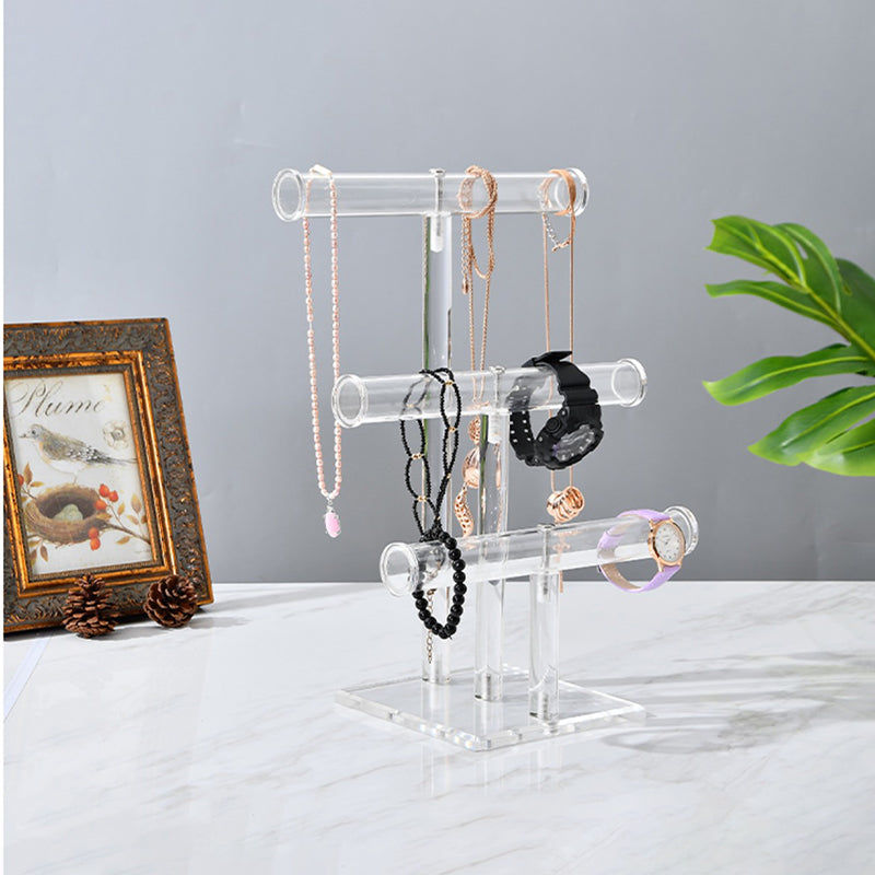 Clear Acrylic Bracelet Holder Stand Jewelry Display Organizer Shelf for Necklaces and Bracelets  Jewelry Packaging & Display