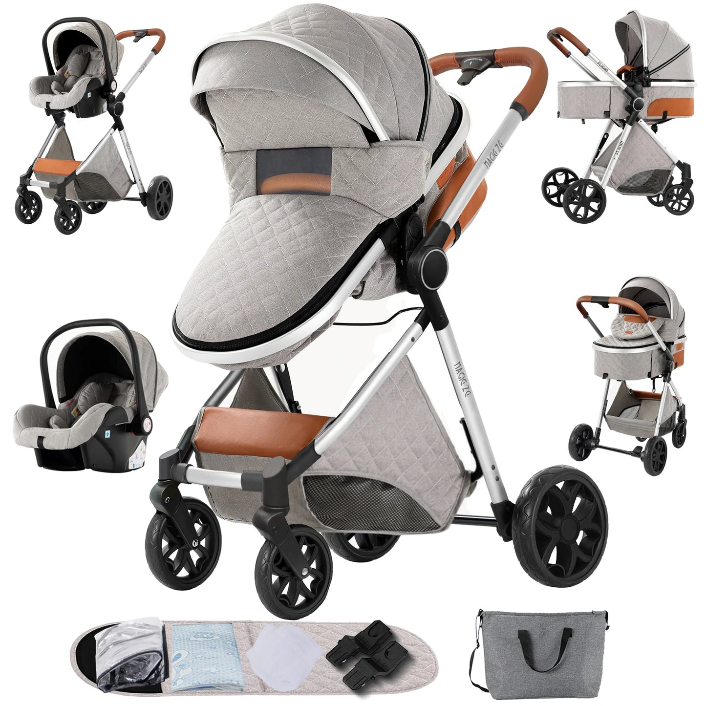 Baby stroller 3 in 1 for newborn Lightweight baby stroller cars for child car seat compact baby stroller foldable baby stroller
