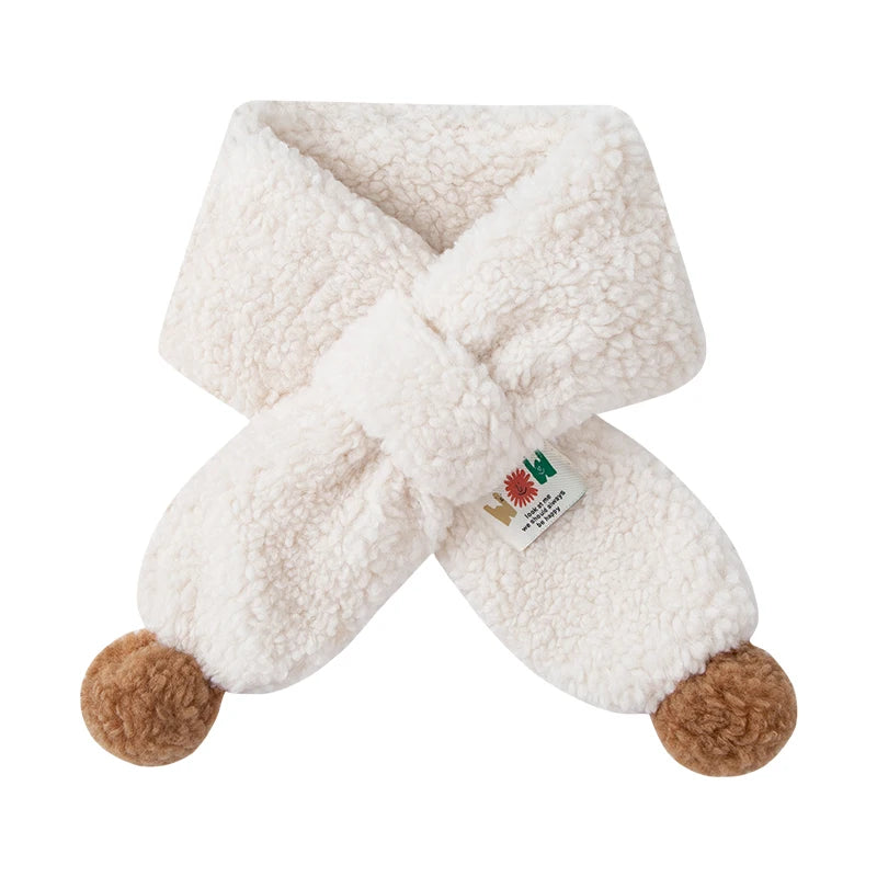Mini Bala Skin-Friendly Scarf for Boys and Girls New in Winter Warm Cold-Protected Scarf for Babies for Outing Furry
