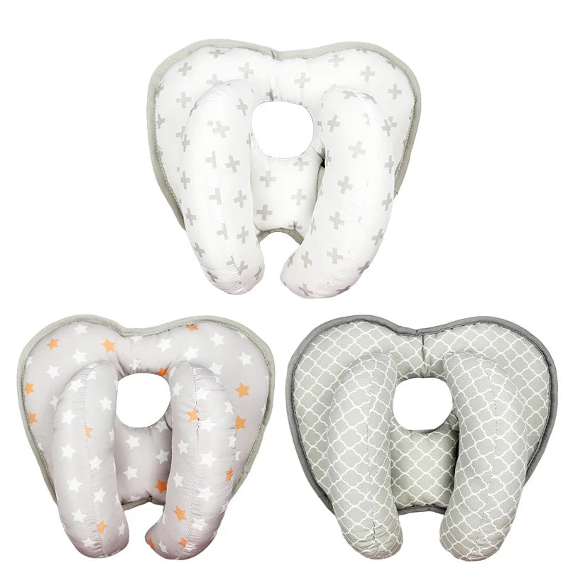 Baby Stroller Pillow Car Seat Head Fixed Neck Pillows Bend Shape Sleeping Protection Headrest Cushion Infant Anti-head Mat