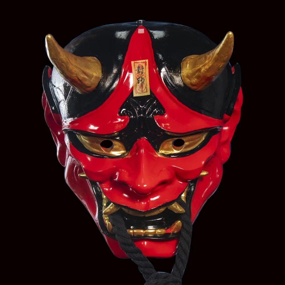 Halloween Prajna Mask Horror Mask Cosplay Costumes Japanese Demon Ghost Mask Party Carnival Comic-Con Masquerade Props Gift