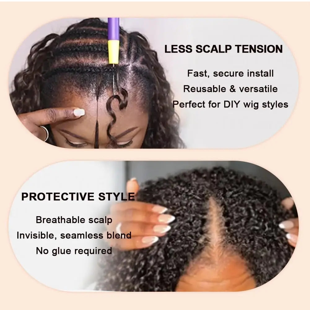 Kinky Straight Feather Crochet Human Hair Miracle Knots Pre-divided Human Crochet Hair Knotless Boho Braids Crochet Human Hair