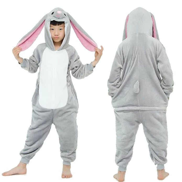 Baby Girl Clothes Kigurumi Children Unicorn Pajamas Winter Animal Cartoon Sleepers Stitch Cat Onesie Kids Costumes Jumpsuit