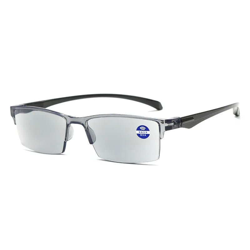 Intelligent Zoom Reading Glasses Fashion Presbyopia Glasses Frameless Hyperopia Glasses Unisex Anti-reflective Reading Glasses