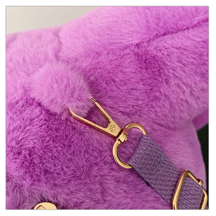 Japanese Style Plush Shoulder Bag Raichu Pikachu Eevee Psyduck Gengar Design Crossbody Backpack for Student Daily Outfit Gift