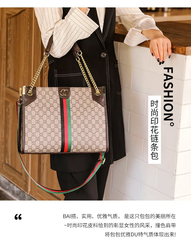 Fashionable Diaper Bag Trendy Crossbody Handbag For Business Women Elegant Leather Classic Designer Paris Style Large Capacity