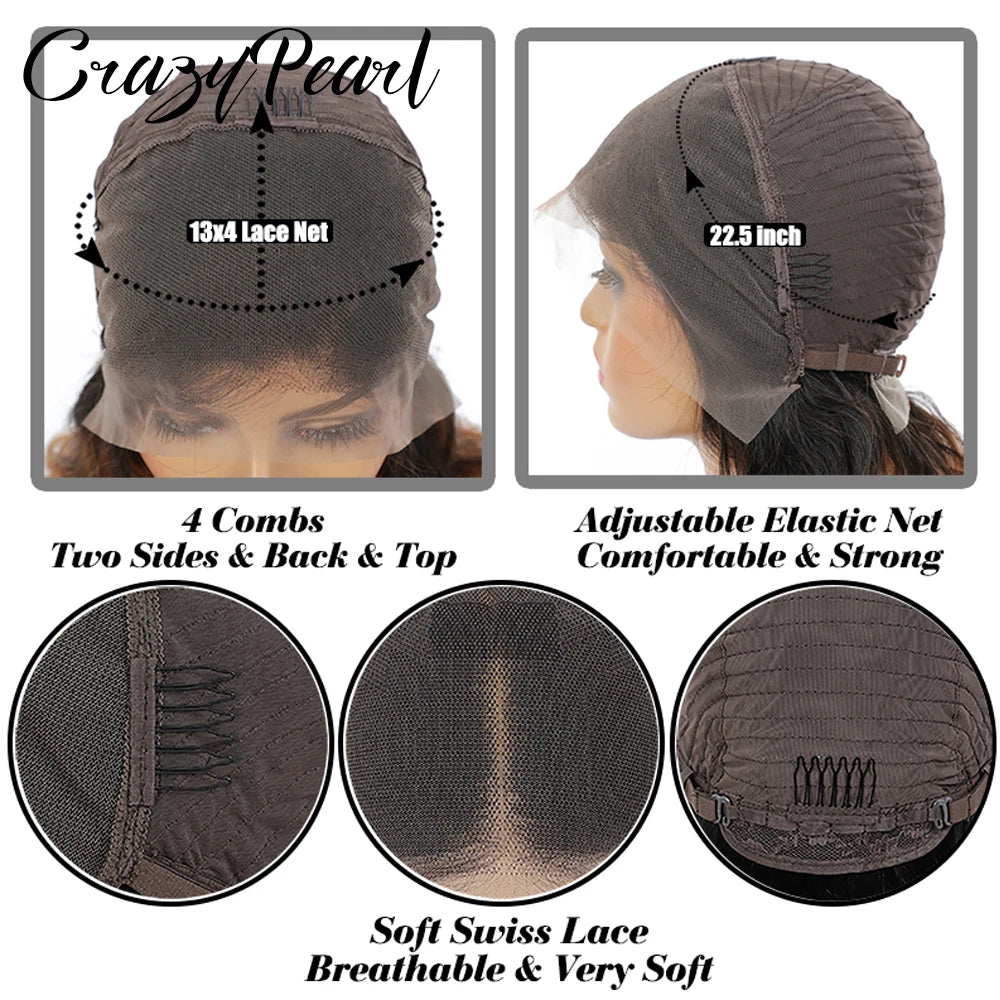 Deep Curly Bob Wig Human Hair 200 Density 13X4 HD Lace Frontal Deep Wave Wigs for Black Women Short Bob Wig Human Hair Glueless