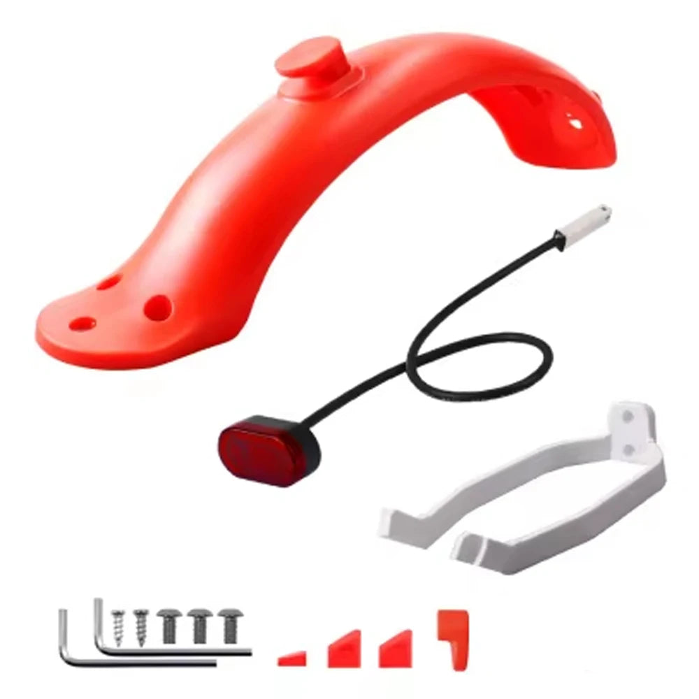 For Xiaomi Mijia MI M365 1S M187 Pro E-Scooter Tire Splash Fender with Rear Taillight Front Back Guard Mudguard screw line Parts