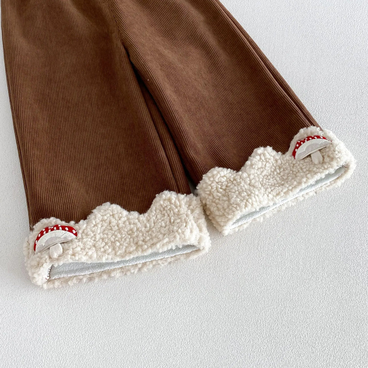 2026 New Winter Girls Embroidered Mushroom Fleece Jacket | Thick Warm Coat | Cute Outwear