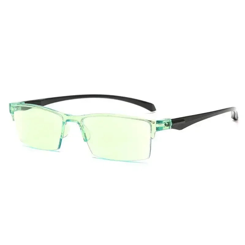 Intelligent Progressive Multifocal Reading Glasses Anti Blue Light Half Frame Spectacles Far Near Dual Use Presbyopic Glasses