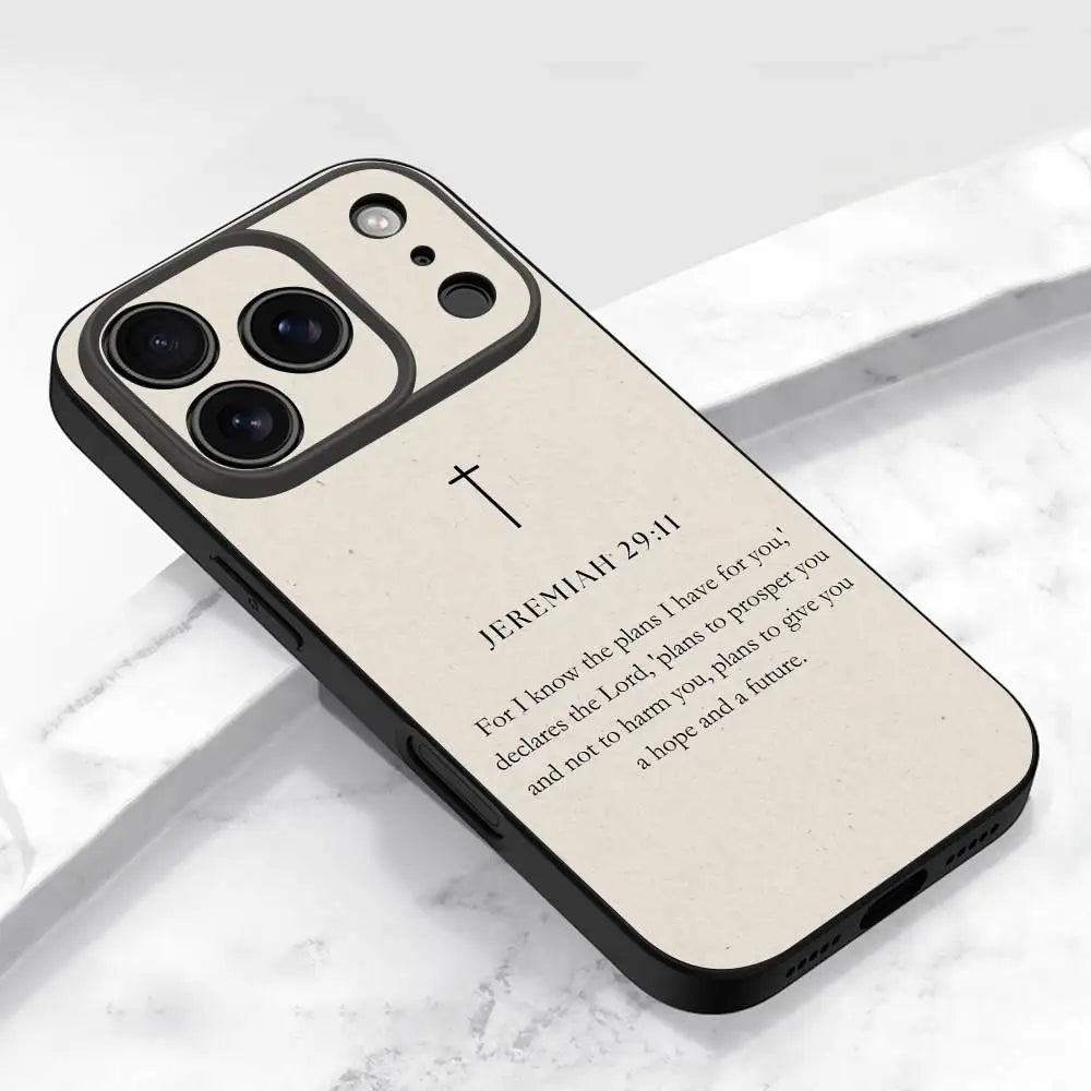 God Jesus Bible Verse Phone Case For iPhone 17 16 15 11 12 14 13 Pro Max Mini XS XR 7 Plus 16E Shockproof Silicone Cover Fundas