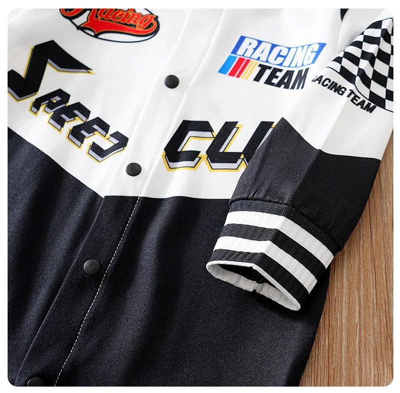 Newborn Clothes Outdoor Racing Clothes Comfortable And Soft For Boys And Girls Spring And Autumn Long Sleeved Baby Jumpsuit