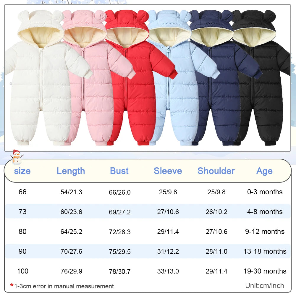 LPATTERN Toddlers Winter Romper,Hood Windproof Babies Jumpsuits,Infant Boys Overalls,Girls Sonwsuits,Warm Children's Outfits