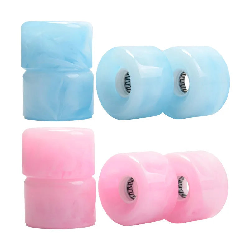 4Pcs/Set Skateboard Wheels Durable 78A PU Surfskate Wheel Flashing Longboard Wheel 65x43mm