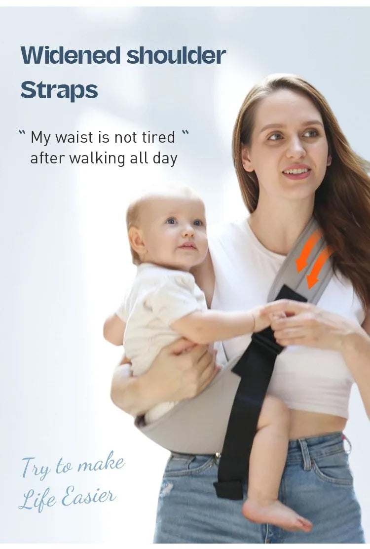 PANGDUBE Baby Carrier Sling with Hip Seat Ergonomic Design Breathable Mesh Newborn to Toddler Waist Support Hands-Free
