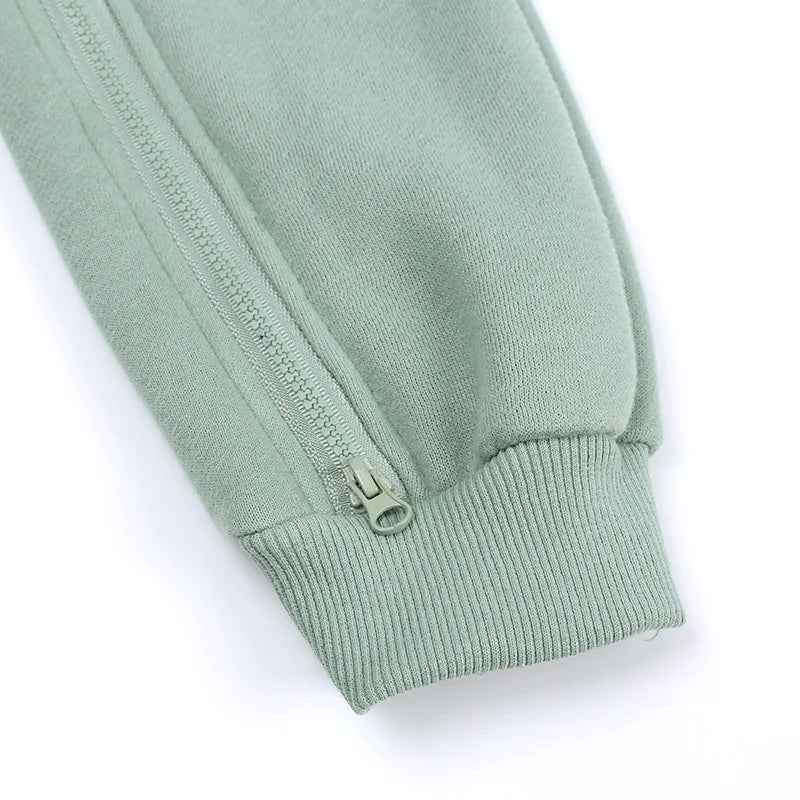 Baby Jumpsuits Rompers Winter Hooded Outfit Hoodies One-pieces Growings Zipper Jumpers Boys Girls Newborn 59-90cm Ropa De Bebe