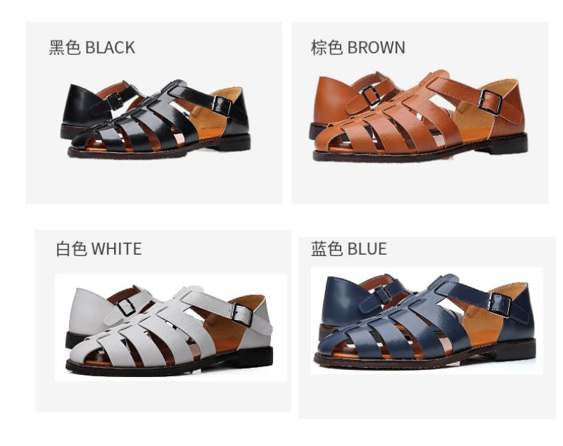 Summer New Roman Sandals Plus Size Casual Fashion Outdoor Beach Shoes Lightweight Non Slip Breathable Big Size Footwear For Men