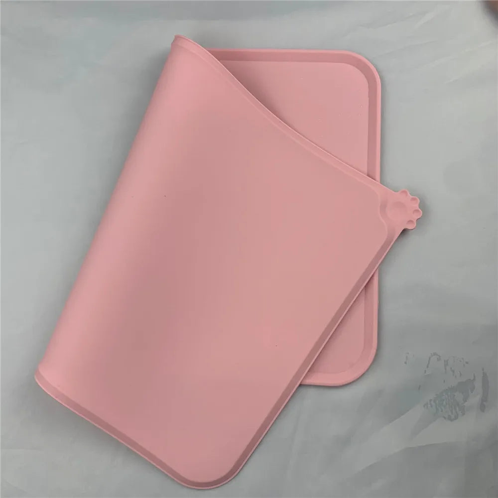 Pet Placemat Cat Dog Feeding Mat Silicone Waterproof Non Slip Food Grade Bowl Pad Easy To Clean Indoor Outdoor Pet Supplies