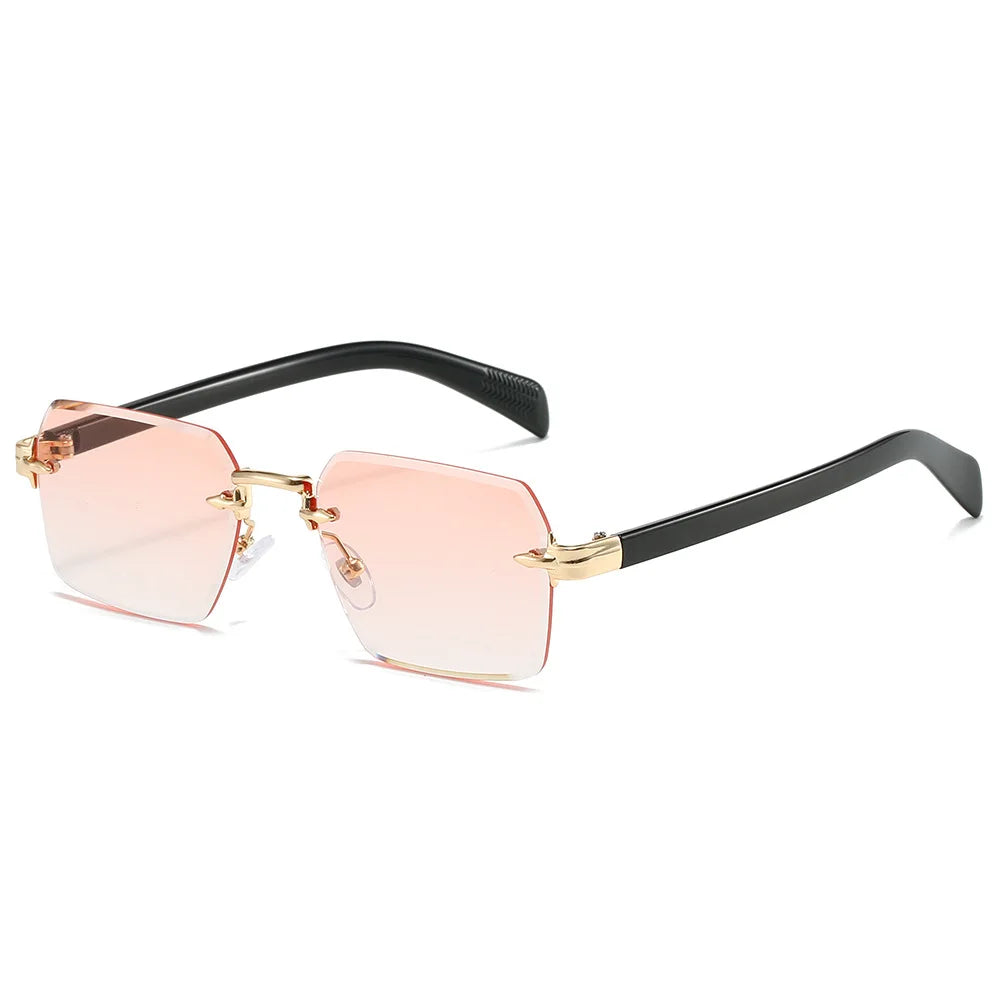 Fashion Rimless Sunglasses Men Women Popular Frameless Sun Glasses Male Female Classic Small Square Summer Travel Shades