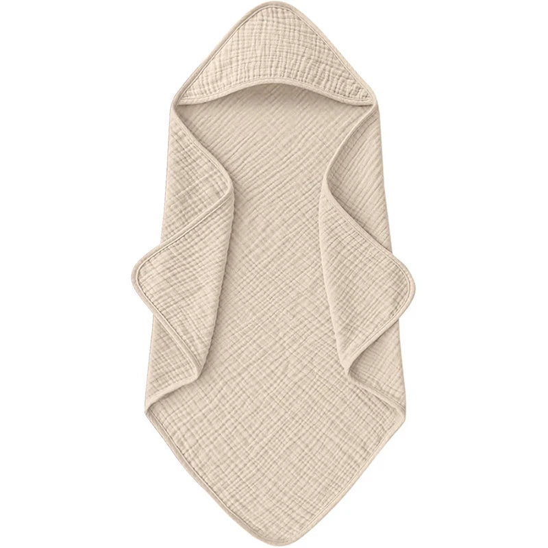 1PC Hooded Baby Towels for Newborn Muslin Organic Cotton Baby Bath Towel Soft Absorbent Towels for Boys Girls