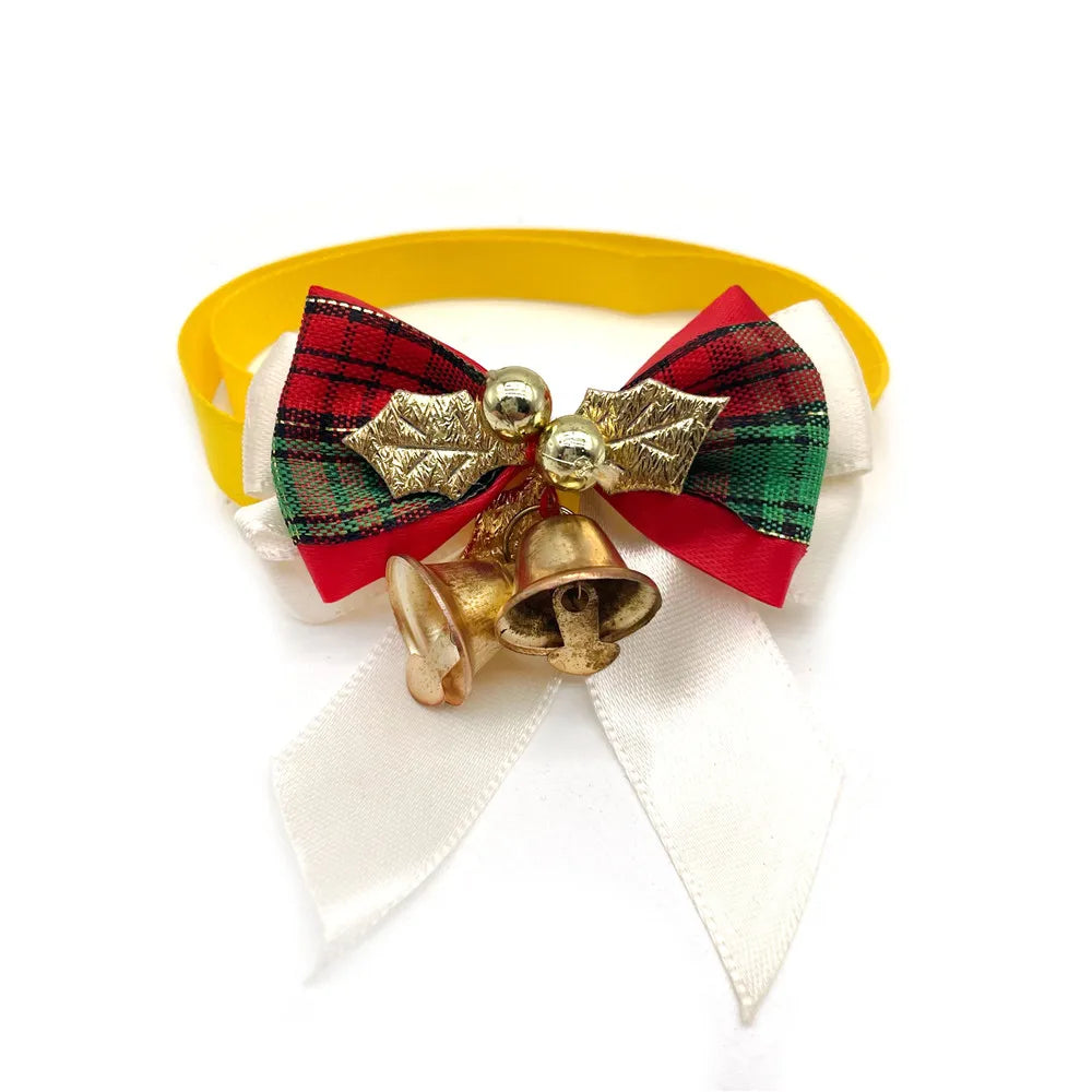 50/100pcs Christmas Pet Grooming Dog Accessories Small Dog Bowties Neckties Xmas Puppy Dog Collar Accessories Christmas Necktie