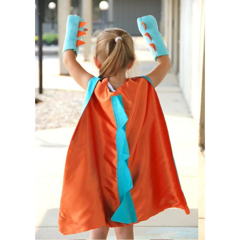 Halloween 7 Colors Dinosaur Costume Cloak with Hat for Boy Birthday Party 70CM Toothless Dragon Fancy Cape Mask Cosplay Costumes