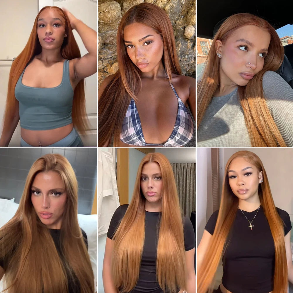 13x4 13x6 Honey Blonde Lace Front Wig for Women Long Straight Synthetic Lace Front Wigs Pre Plucked Natural Looking Glueless Wig