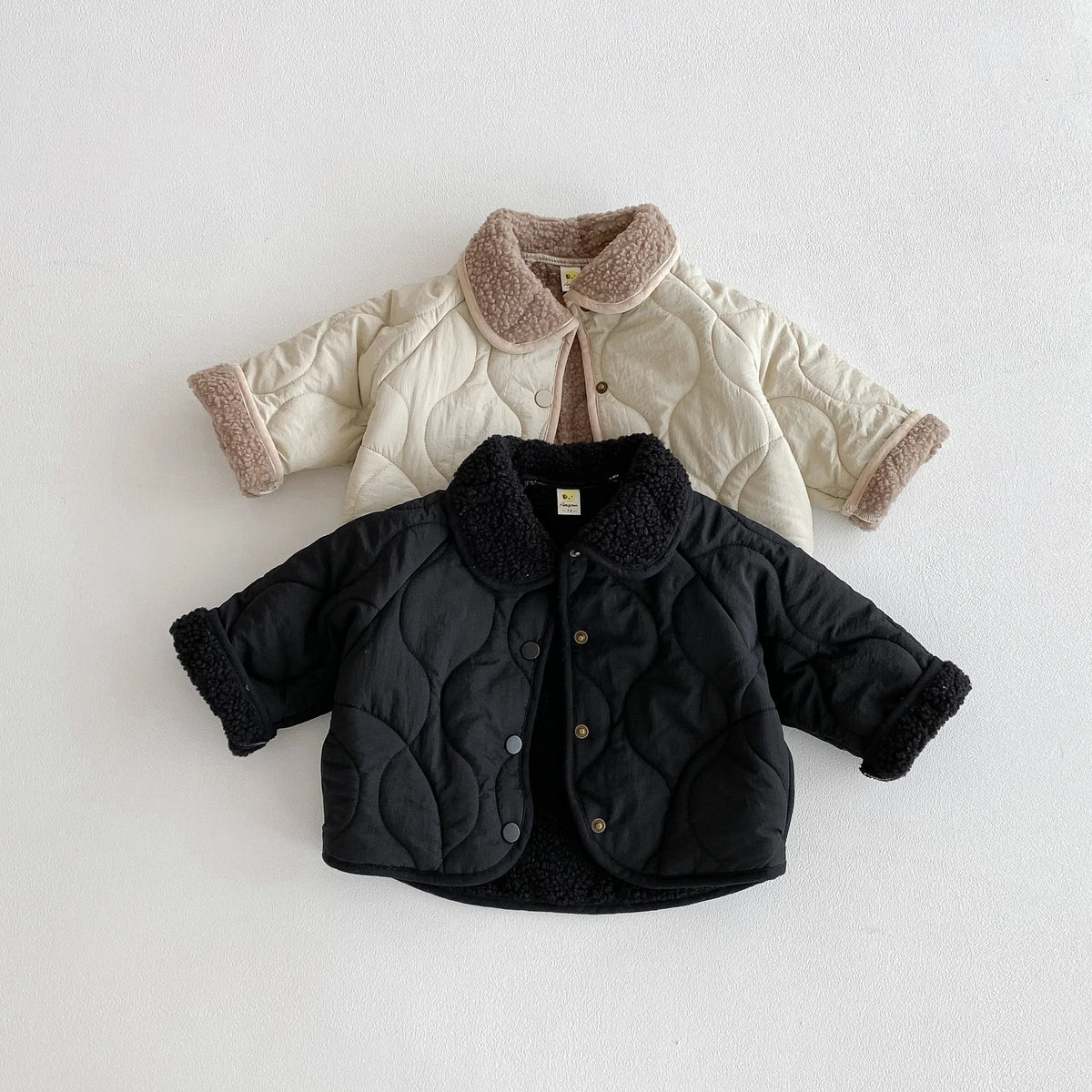 Kids Long Sleeve Warm Home Clothes Toddler Kids Girl Clothes 1-6Y Korean Retro Plus Velvet Baby Boy's Coat 2025 Autumn Winter