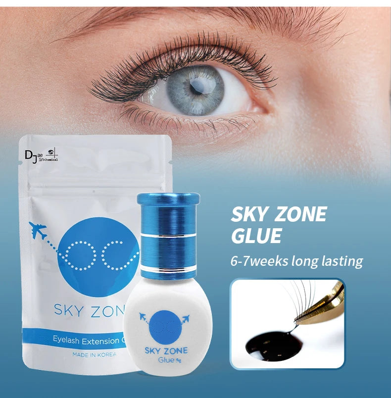 Sky Zone Eyelash Extensions Glue 5g Professional Korea Sky False Lash Glue with Sealed Bag Makeup Tools Shop Supplies