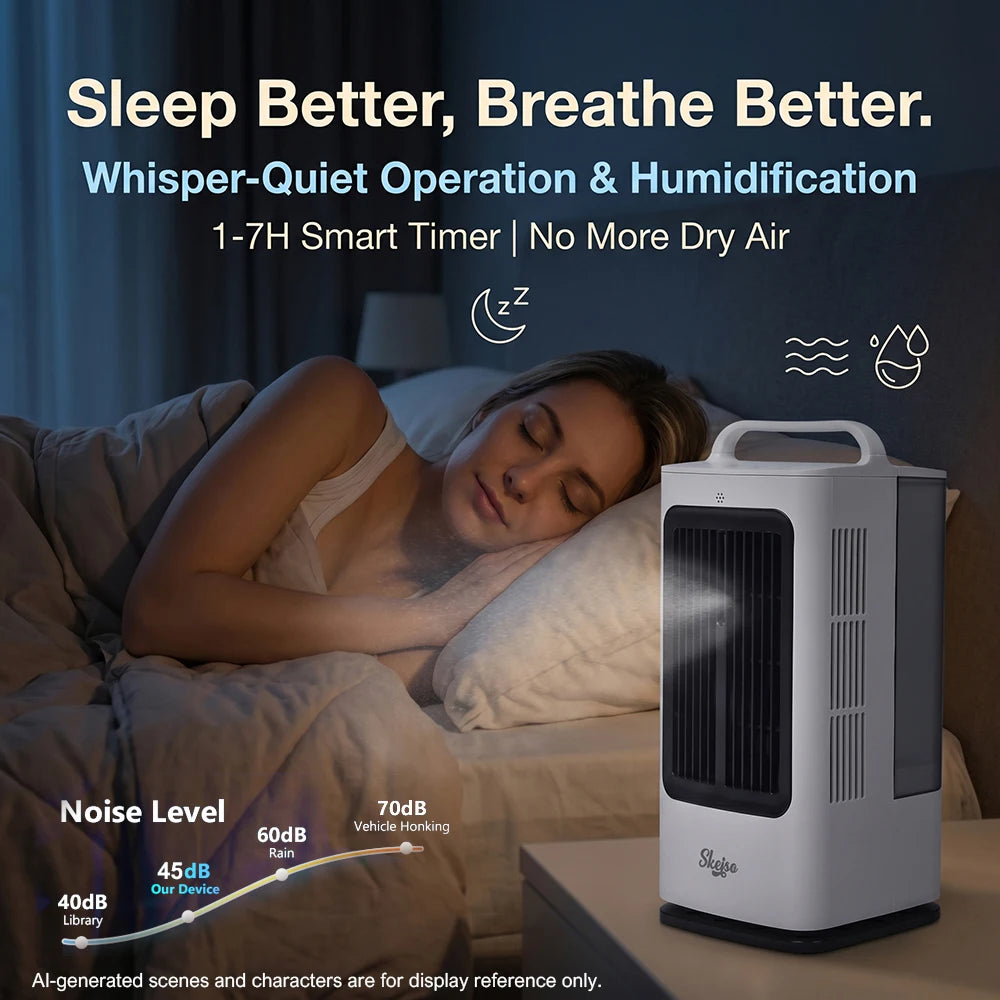 2026 Portable Air Conditioner Fan Smart Touch Control Timer Multi-Functional Air Cooler for Home Office Use