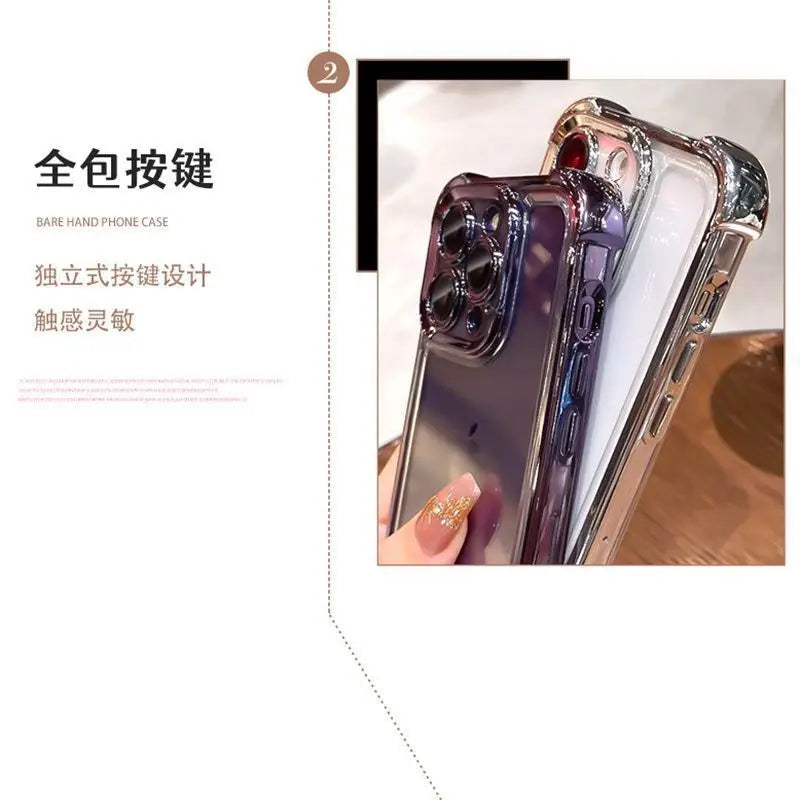 For Xiaomi 17 Ultra Case Luxury Electroplated Airbag Transparent TPU Cover For Mi Xiaomi17 Ultra Shockproof Bumper Funda
