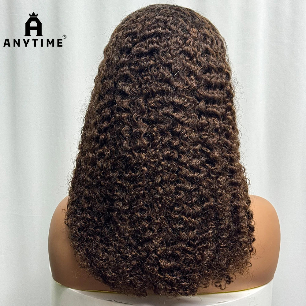 280% High Density Double Drawn Pixie Jerry Curly Water Wave Human Hair Wigs 20inches 13x4 Lace Frontal Human Hair Wig for Women