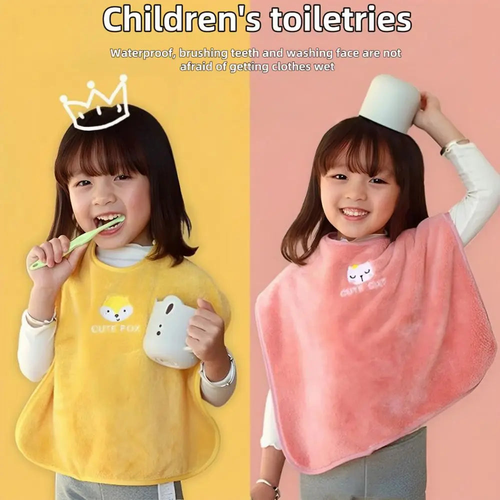New Soft Bibs Skin Friendly Water Absorbent Children's Washcloth Adjustable Snaps Toddler Face Towel for Feeding Eating