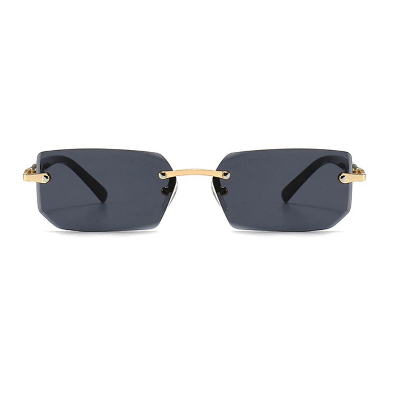 1PCS/2PCS/3PCS Rimless Sunglasses Rectangle Fashion Popular Women Men Shades Small Sun Glasses For Female Male Traveling Oculos