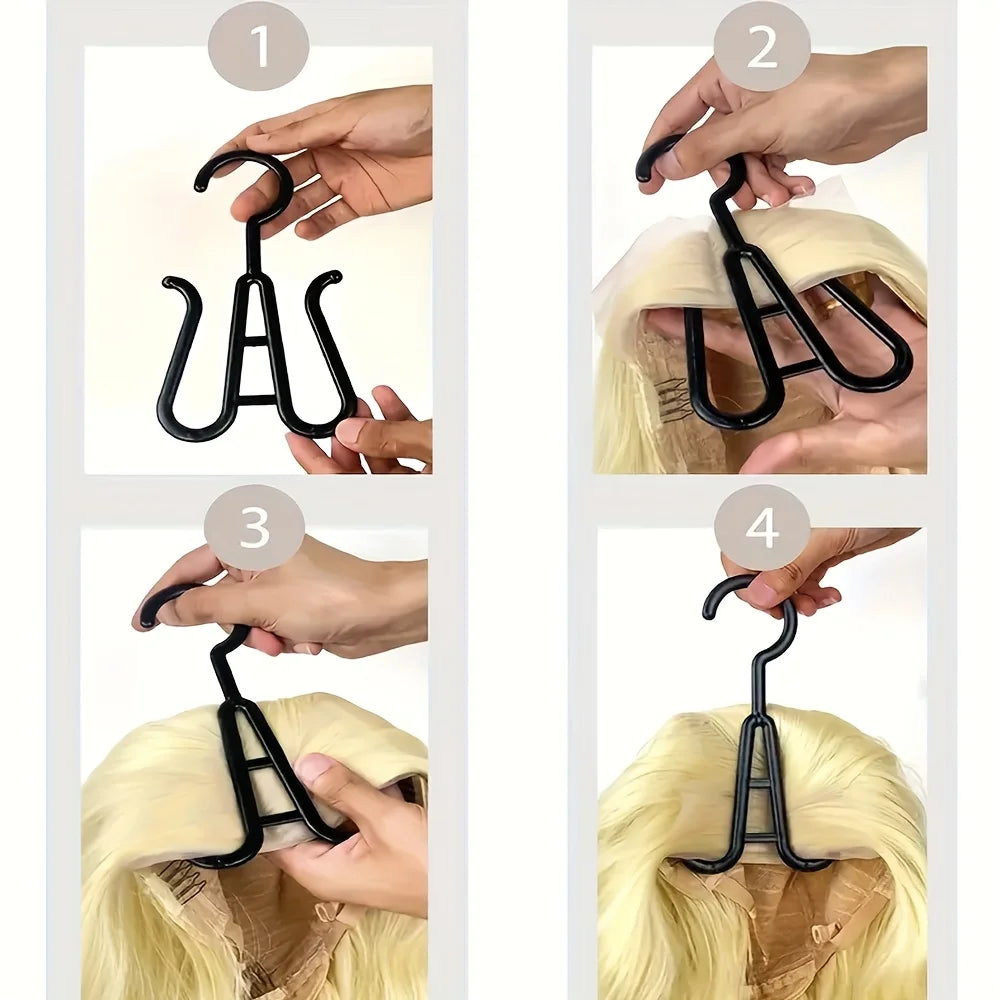 1/3/6pcs Premium Wig Storage Bags with Sturdy Metal Hangers - Black Transparent Design for Multiple Wigs & Hair Extensions